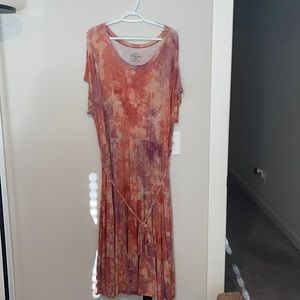 Torrid Super Soft Knits Tie Dye Tier Bottom Maxi Dress